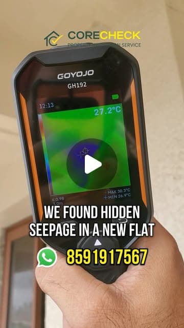 Thermal Camera Detects Hidden Wall Seepage Behind Fresh Paint